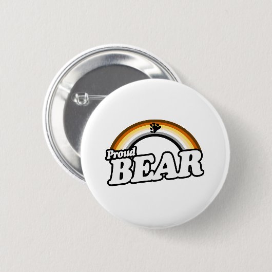 Badge Rond 5 Cm Ours et Fier (Devant & derrière)
