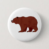 Badge Rond 5 Cm Ours gris (Devant)