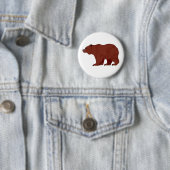 Badge Rond 5 Cm Ours gris (En situation)