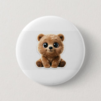 Badge Rond 5 Cm Ours Mignon