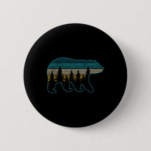 Badge Rond 5 Cm Ours Nature Grizzly Brun Ours Noir Randonnée Chass