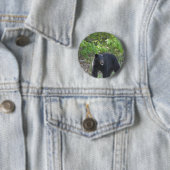 Badge Rond 5 Cm ours noir (En situation)