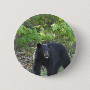 Badge Rond 5 Cm ours noir