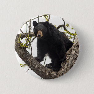 Badge Rond 5 Cm Ours noir Escalade