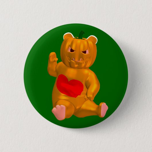 Badge Rond 5 Cm Ours orange (Devant)