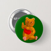 Badge Rond 5 Cm Ours orange (Devant & derrière)