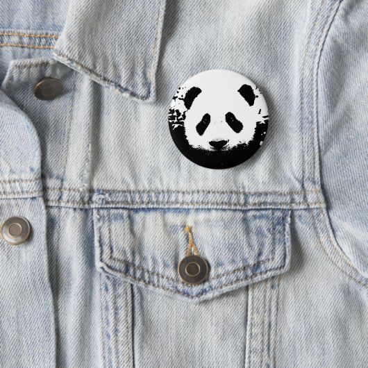 Badge Rond 5 Cm Ours Panda (En situation)