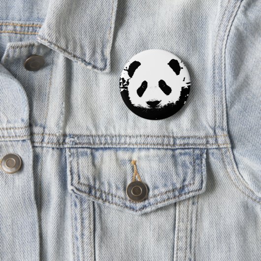 Badge Rond 5 Cm Ours Panda (En situation)