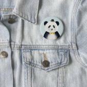 Badge Rond 5 Cm Ours panda d'aquarelle (En situation)