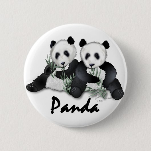 Badge Rond 5 Cm Ours panda géants (Devant)