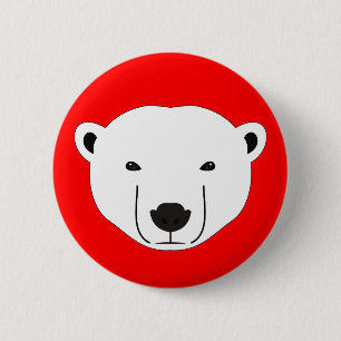 Badge Rond 5 Cm Ours polaire