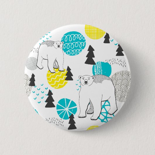 Badge Rond 5 Cm Ours polaire (Devant)