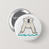 Badge Rond 5 Cm Ours polaire (Devant & derrière)