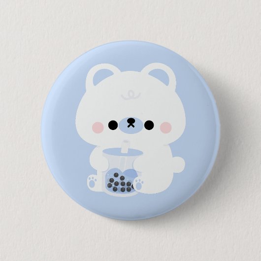 Badge Rond 5 Cm Ours polaire Boba (Devant)