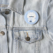 Badge Rond 5 Cm Ours polaire Boba (En situation)