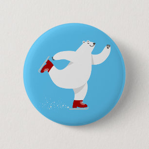 Badge Rond 5 Cm Ours polaire sur glace