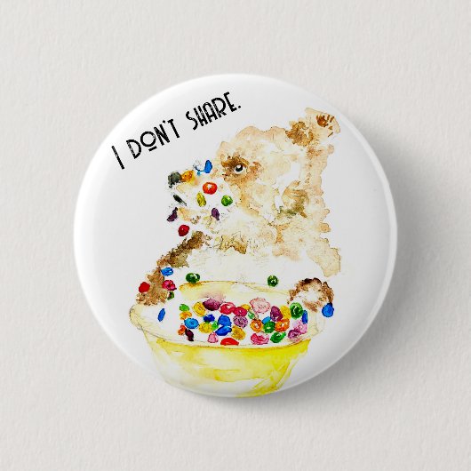 Badge Rond 5 Cm Ours qui mange des céréales (Devant)