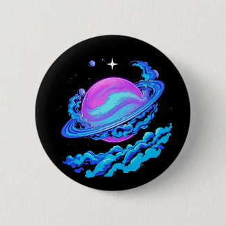 Badge Rond 5 Cm Out Of This World : Space Planet Buttons & Accesse
