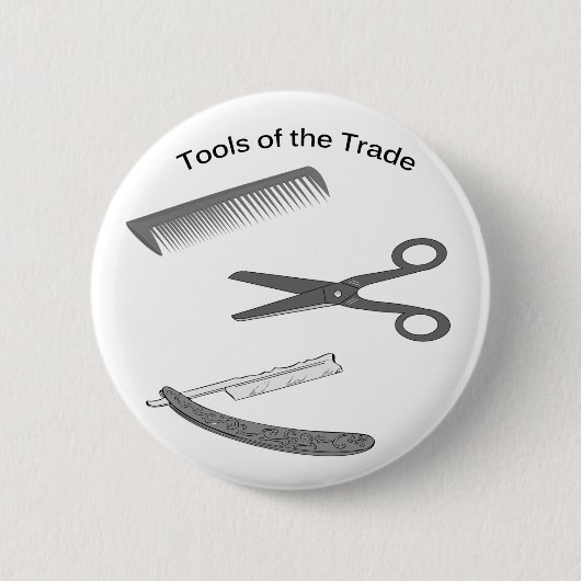 Badge Rond 5 Cm Outils de coiffeur du commerce (Devant)