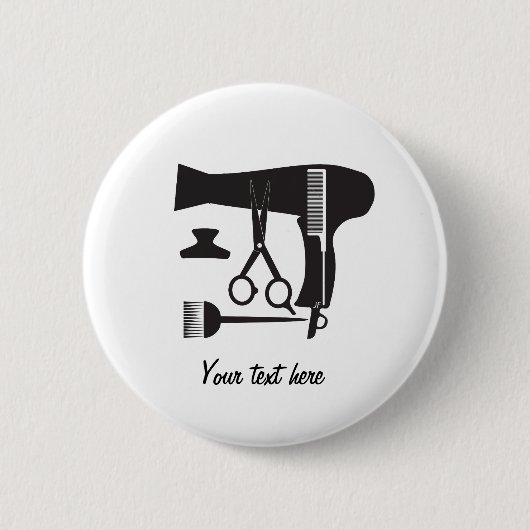 Badge Rond 5 Cm Outils de coiffures (Devant)