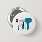Badge Rond 5 Cm Outils Salon (Devant & derrière)