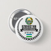 Badge Rond 5 Cm Ouzbékistan (Devant & derrière)