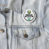 Badge Rond 5 Cm Ouzbékistan (En situation)