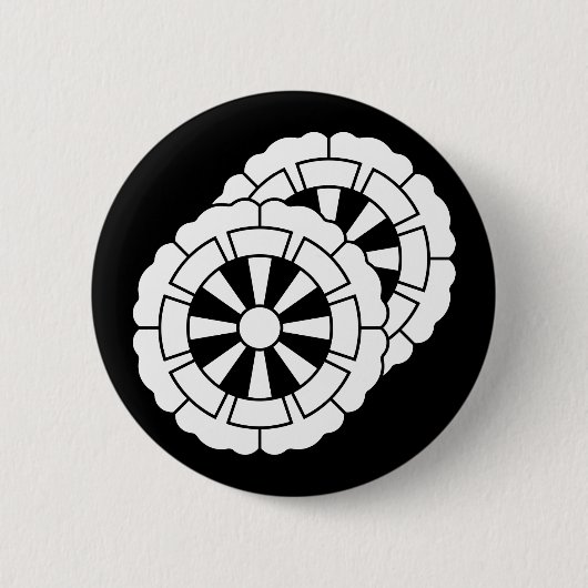Badge Rond 5 Cm Overlapping flower-shaped Genji carts (Devant)