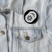 Badge Rond 5 Cm Overlapping flower-shaped Genji carts (En situation)