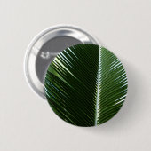 Badge Rond 5 Cm Overlapping Palm Fronds Tropical Green Abstract (Devant & derrière)