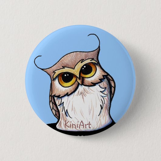 Badge Rond 5 Cm OWL KiniArt (Devant)