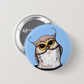 Badge Rond 5 Cm OWL KiniArt (Devant & derrière)