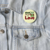 Badge Rond 5 Cm Owl Love (En situation)