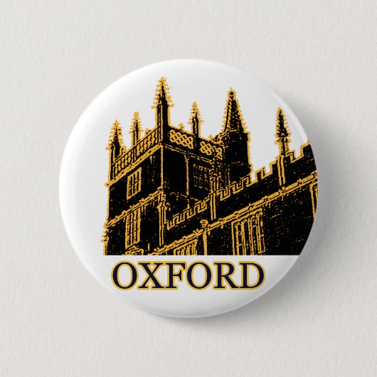 Badge Rond 5 Cm Oxford Angleterre 1986 bruns de construction de (Devant)