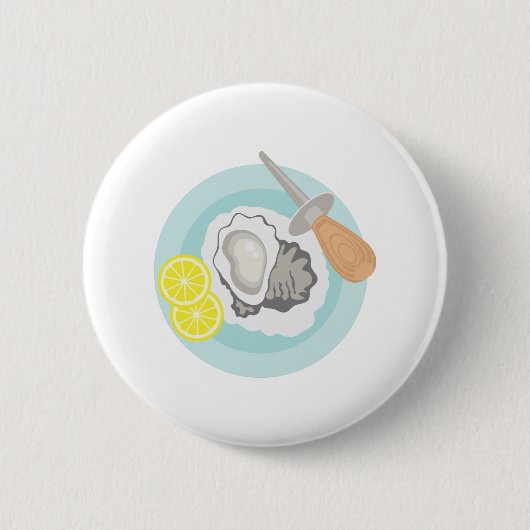 Badge Rond 5 Cm Oyster Shucking (Devant)