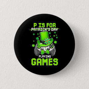 Badge Rond 5 Cm P Est Pour Jouer Jeux Garçon Enfants Vidéo Gamer S