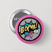 Badge Rond 5 Cm P.J. Boutons d'anniversaire (Devant & derrière)