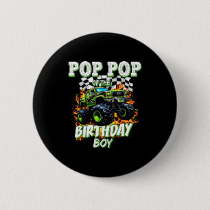 Badge Rond 5 Cm P P du garçon d'anniversaire Monster Truck Anniver