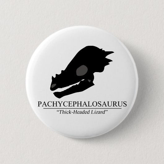Badge Rond 5 Cm Pachycéphalosaure (Devant)