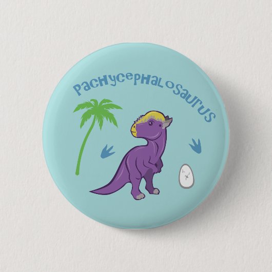 Badge Rond 5 Cm Pachycéphalosaure mûre (Devant)