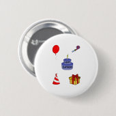 Badge Rond 5 Cm Pack anniversaire (Devant & derrière)