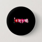 Badge Rond 5 Cm Pacu Nurse Valentine's Day St Anesthesia Care Unit (Devant)