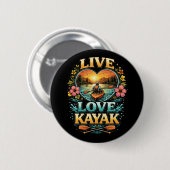 Badge Rond 5 Cm Paddle Into the Sunset (Devant & derrière)