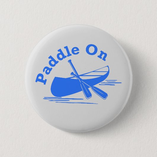 Badge Rond 5 Cm Paddle On Design - Bouton rond (Devant)