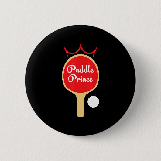 Badge Rond 5 Cm Paddle Prince Ping Pong Amusant Table Tennis Gif (Devant)