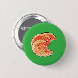 Badge Rond 5 Cm pain aux croissants bruns