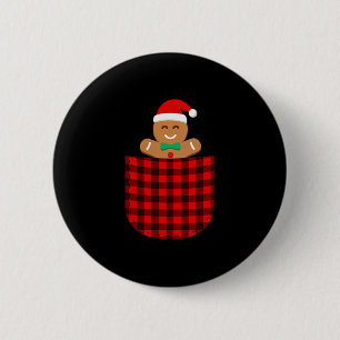Badge Rond 5 Cm Pain d'épices Cookie Buffalo Red Plaid Cket Christ