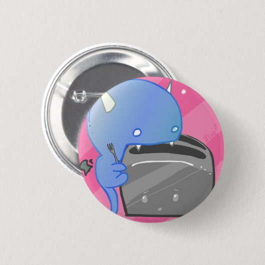 Badge Rond 5 Cm Pain grillé brûlé (Devant & derrière)