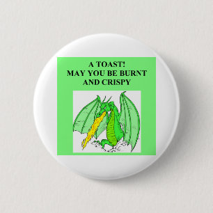 Badge Rond 5 Cm pain grillé de dragon d'imaginaire