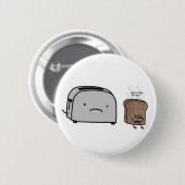 Badge Rond 5 Cm pain grillé et toster (Devant & derrière)